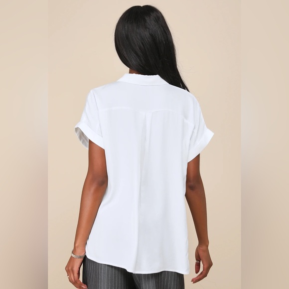 Lulu’s White Button-Up Top - Picture 2 of 4
